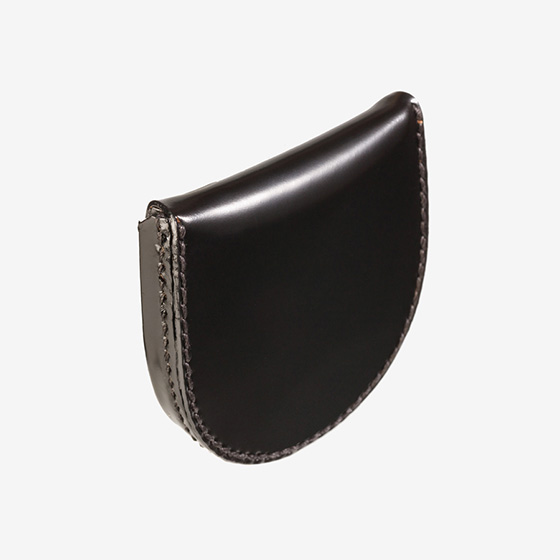 コードバン つや有り 馬蹄型コインケース | 黒川鞄工房のメンズバッグ、財布、皮革小物