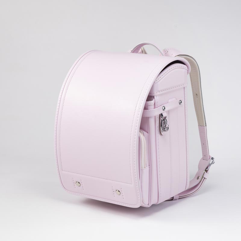 シボ牛革 キューブ型 ランドセル ネイルピンク